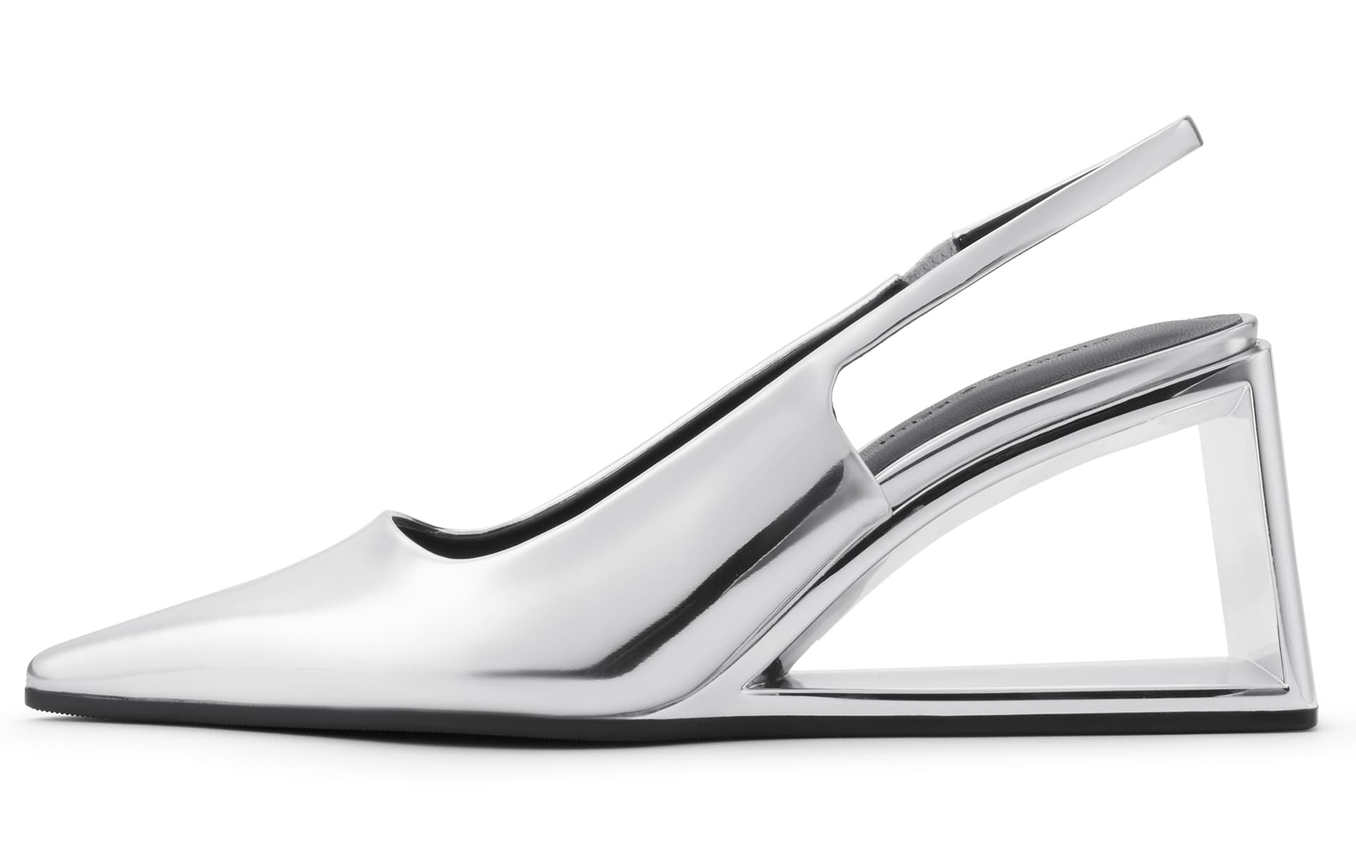 Шлёпанцы CHARLESKEITH PU 7.6cm SilverBlack Box - изображение 1