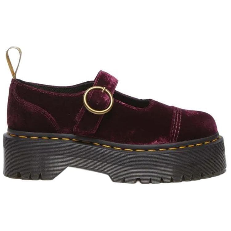 Dr.Martens ADDINA Платформа Mary Jane Туфли 5 см Женские Вишнево-красные - изображение 2