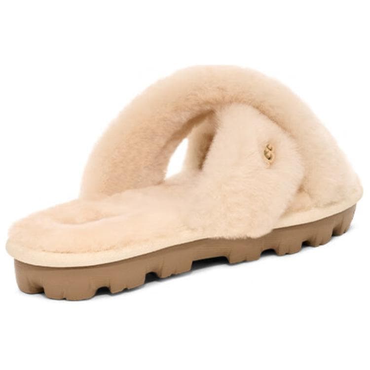 Сандалии ugg Fluff Модный тренд Минимализм Удобный Флисовая подкладка Мюли Шлепанцы Женские Бежевый - изображение 6