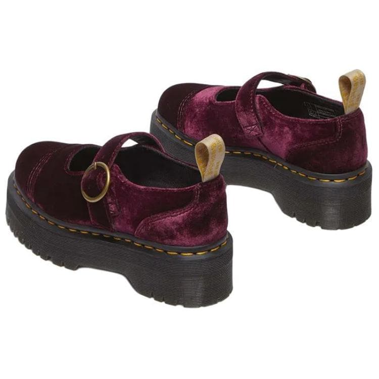 Dr.Martens ADDINA Платформа Mary Jane Туфли 5 см Женские Вишнево-красные - изображение 5