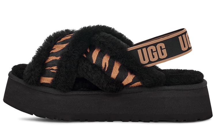 Шлёпанцы UGG DISCO Cross Slide Tiger Print - изображение 1