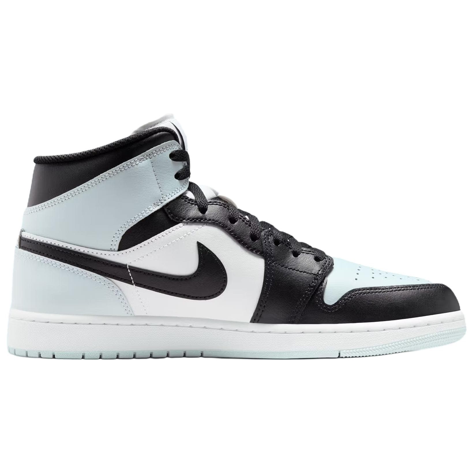 Ретро баскетбольные кроссовки Jordan Air Jordan 1 Поддержка Легкий MID Топ Ретро-баскетбольные кроссовки Мужской Черный белый и синий - изображение 2