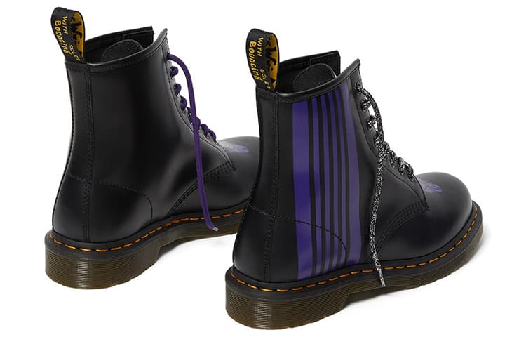 Ботинки Needles x Dr. Martens 1460 Black Purple - изображение 3