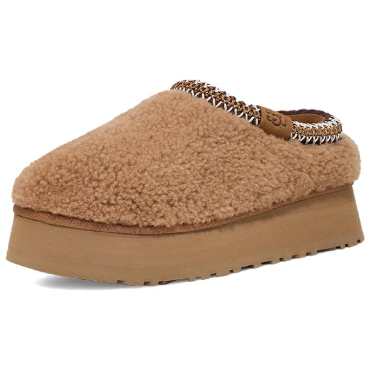 Сандалии UGG Tazz Платформа Кудрявый С флисовой подкладкой Мюли Устойчивые к истиранию и скольжению Домашние тапочки Женские - изображение 3