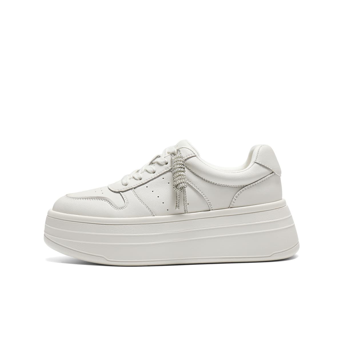 Кроссовки Белль Синтетическая кожа Low Топ Скейтборд Обувь Women's White - изображение 1