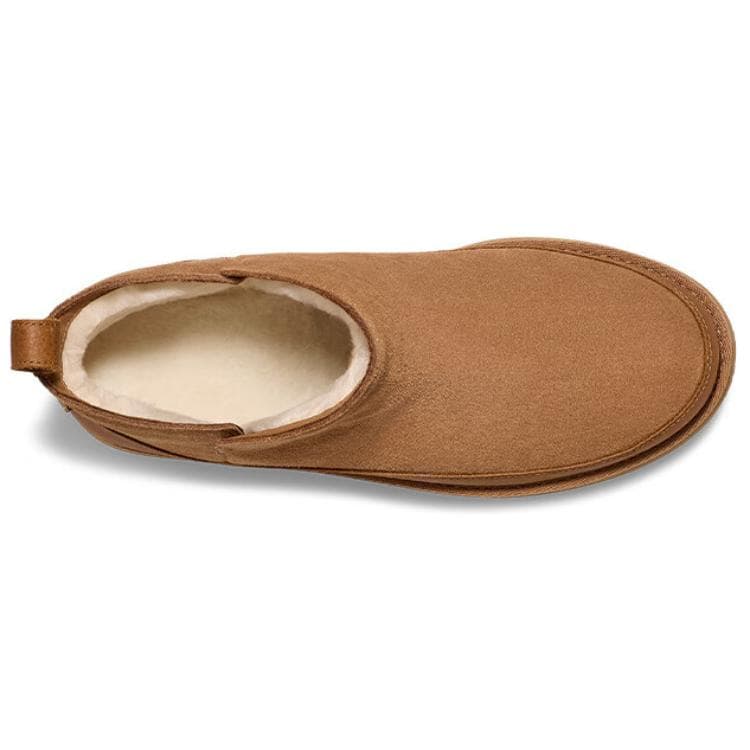 Ботинки зимние UGG Корова Спилок С флисовой подкладкой Мода Удобные Короткие Ботинки для снега Женские Каштановый - изображение 5