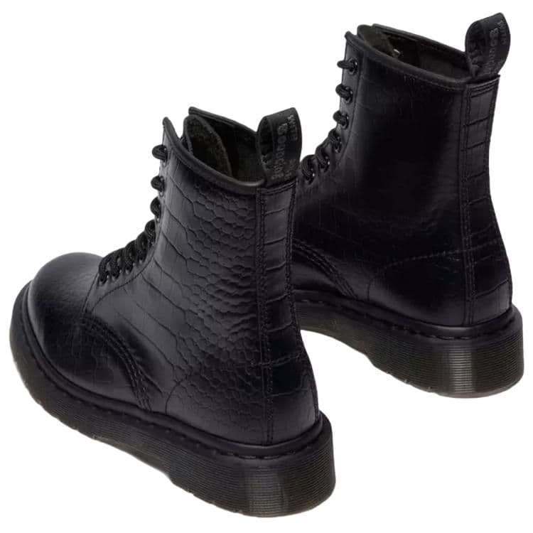 Ботинки Dr.Martens Croc EMBOSS Короткий Мартин Ботинок Женские Черные - изображение 4