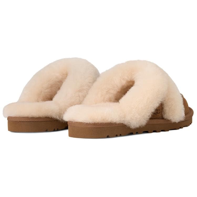 Сандалии UGG Повседневная коллекция Loria Мех Удобные Минималистичные Флисовые подкладки Домашние тапочки Женские - изображение 3