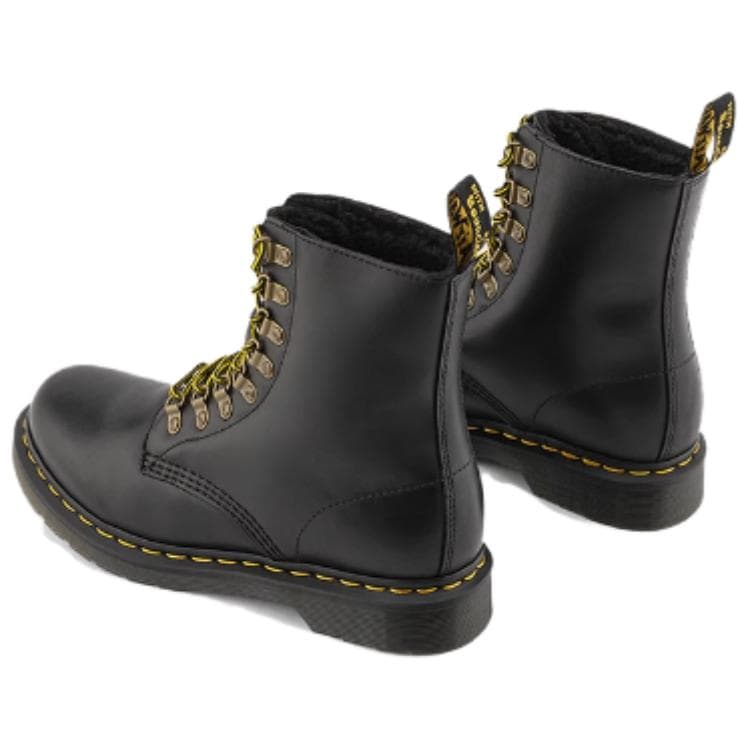 Ботинки Dr.Martens Флисовая подкладка термические модные армейские ботинки средней длины унисекс черные - изображение 4