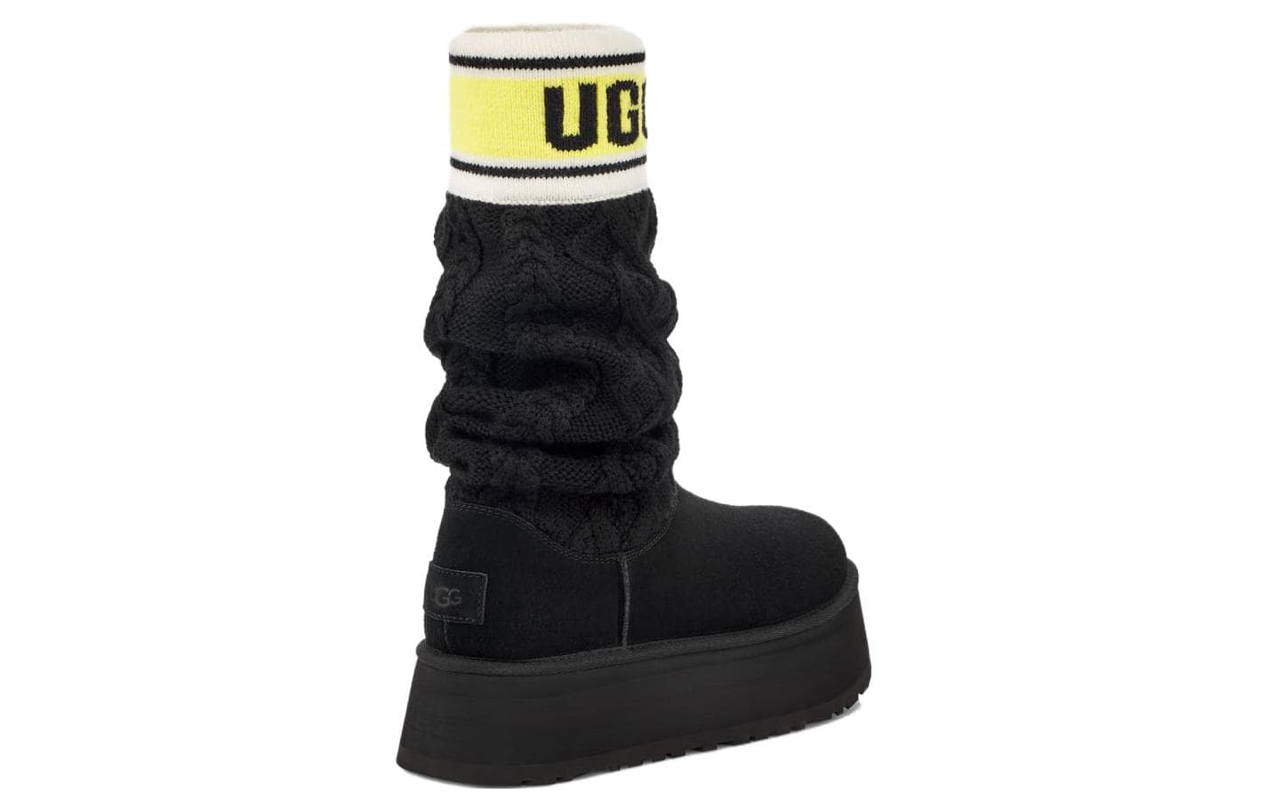 Ботинки UGG Женские высокие сапоги из кожи черного цвета - изображение 4