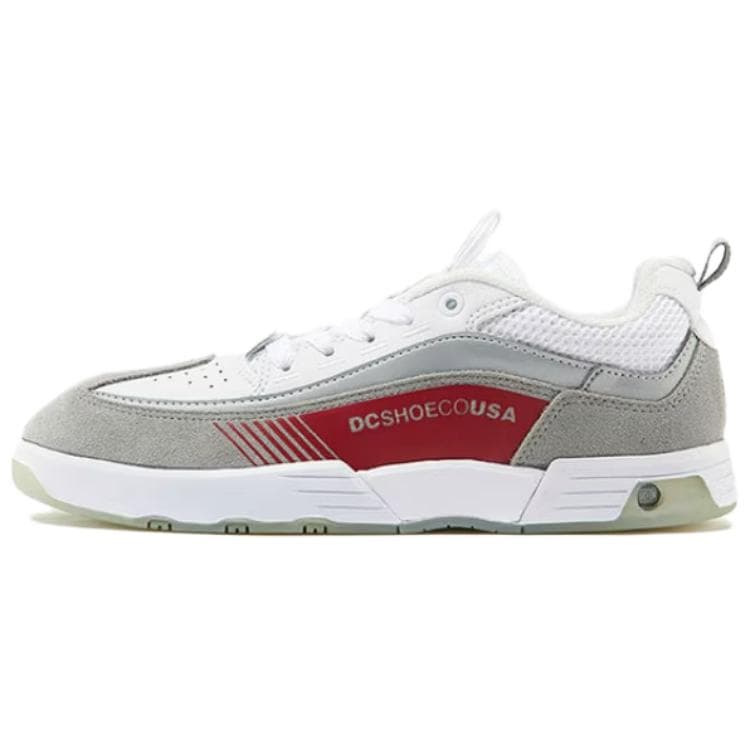 Кроссовки DCSHOES DC LEGACY SLIM Спилок коровьей кожи Круглый носок на платформе Спорт Лоу-топы Повседневная обувь для скейтборда Мужской Белый, Серый и Коричневый - изображение 1