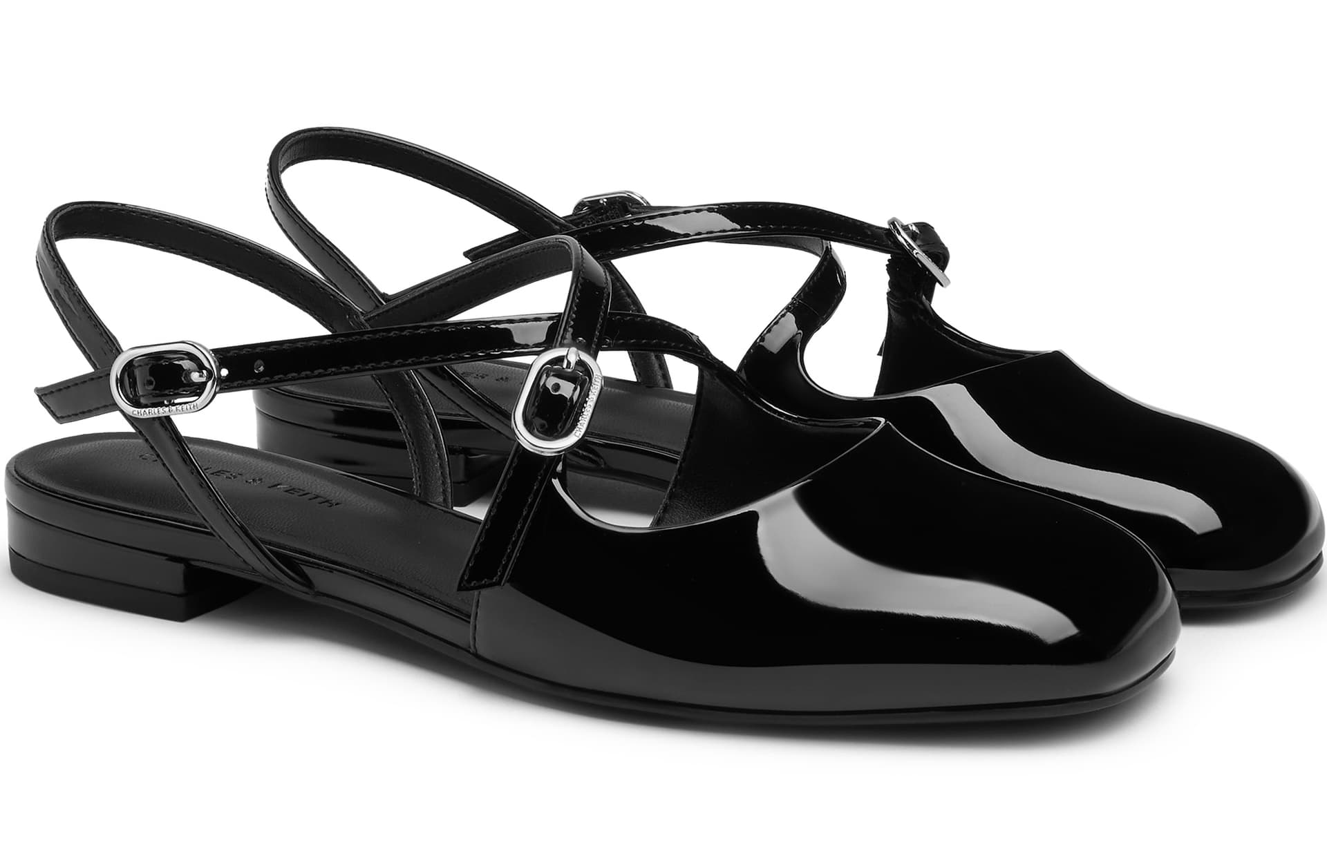 Шлёпанцы CHARLES KEITH Маленький CK PU (полиуретан) Одиночные Шнуровые Сандалии 2,2 см Женские - изображение 2