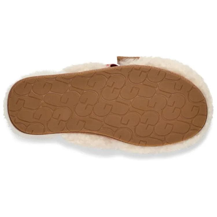Сандалии UGG Платформа Удобные С флисовой подкладкой мюли противоскользящие домашние тапочки женские натуральный белый цвет - изображение 5