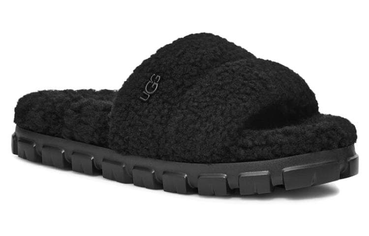 Сандалии ugg Минимализм Удобный С флисовой подкладкой Мюли ЭВА Шлепанцы Женские Черный - изображение 3