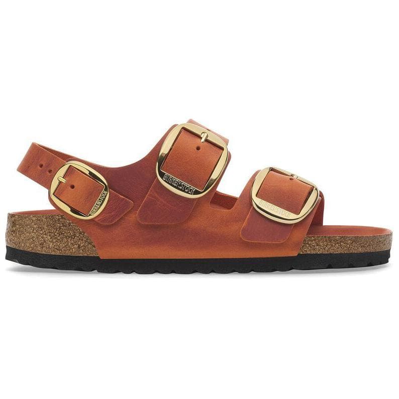 Шлёпанцы Birkenstock Milano Big Buckle One Шнуровка Сандалии Женские Апельсин Узкая версия - изображение 2