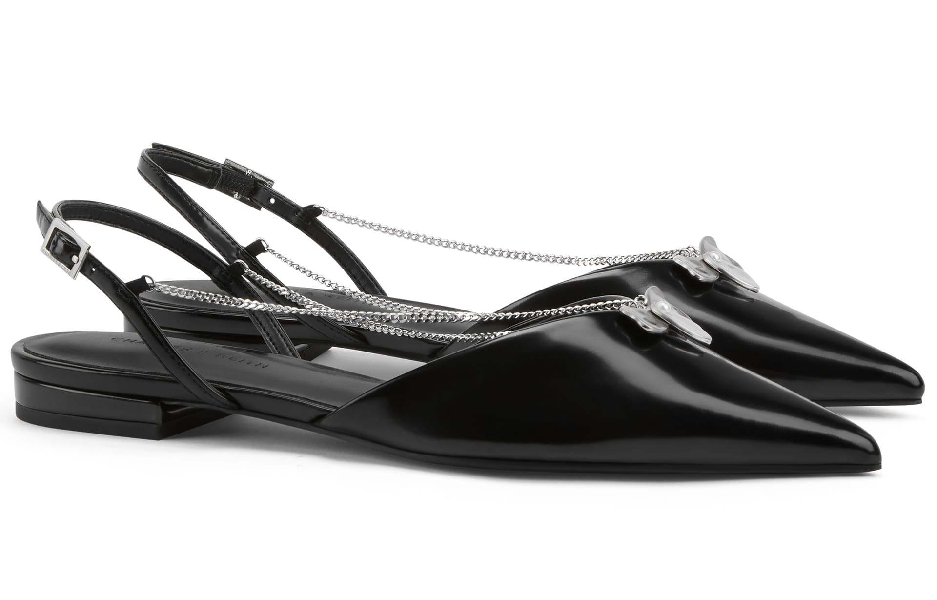 Шлёпанцы CHARLESKEITH ck PU 2.1cm ChalkBlack BoxSilver - изображение 2