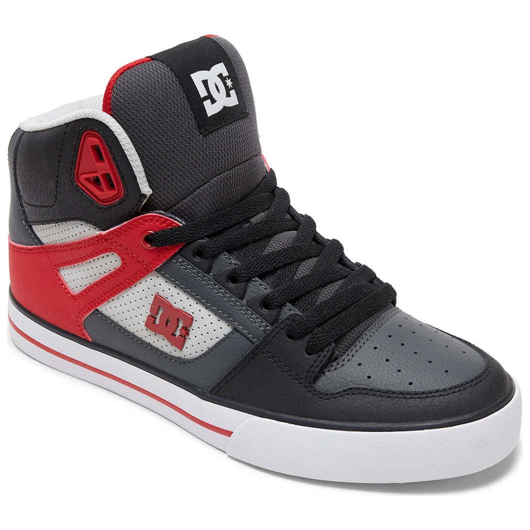 Кроссовки DCSHOES 100% кожа Стильные Скейтбординги Хай-топы Мужской Серый красный - изображение 3