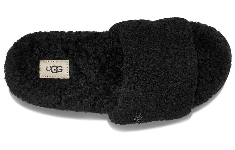 Сандалии ugg Минимализм Удобный С флисовой подкладкой Мюли ЭВА Шлепанцы Женские Черный - изображение 5