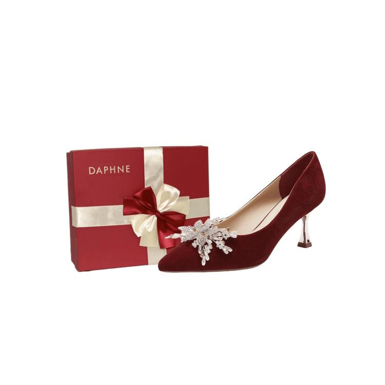 Туфли DAPHNE Wedding Shoes Collection Низкий каблук Высокий каблук 6 см Женский Красный - изображение 1