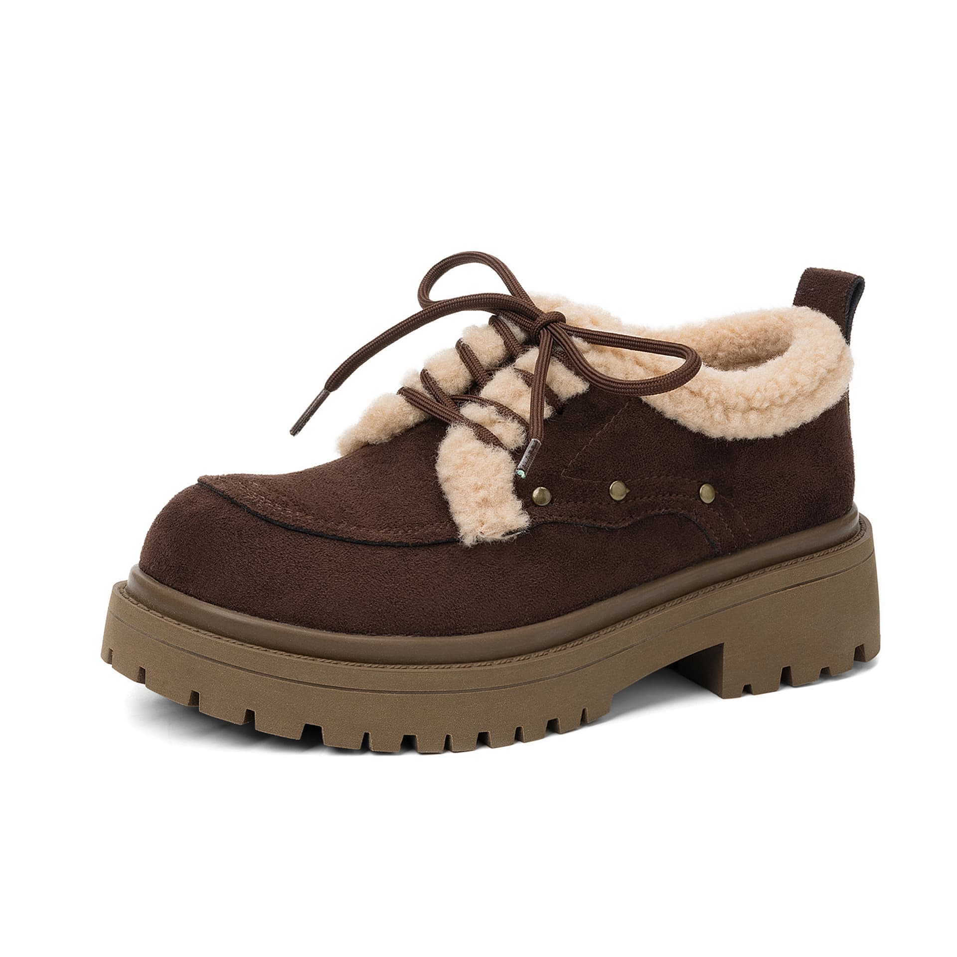 Ботинки зимние DAPHNE Ткань Стиль Майярд Однотонный Утолщенный и с Флисовой Подкладкой Термостойкие Противоскользящие Снежные Ботинки - изображение 1