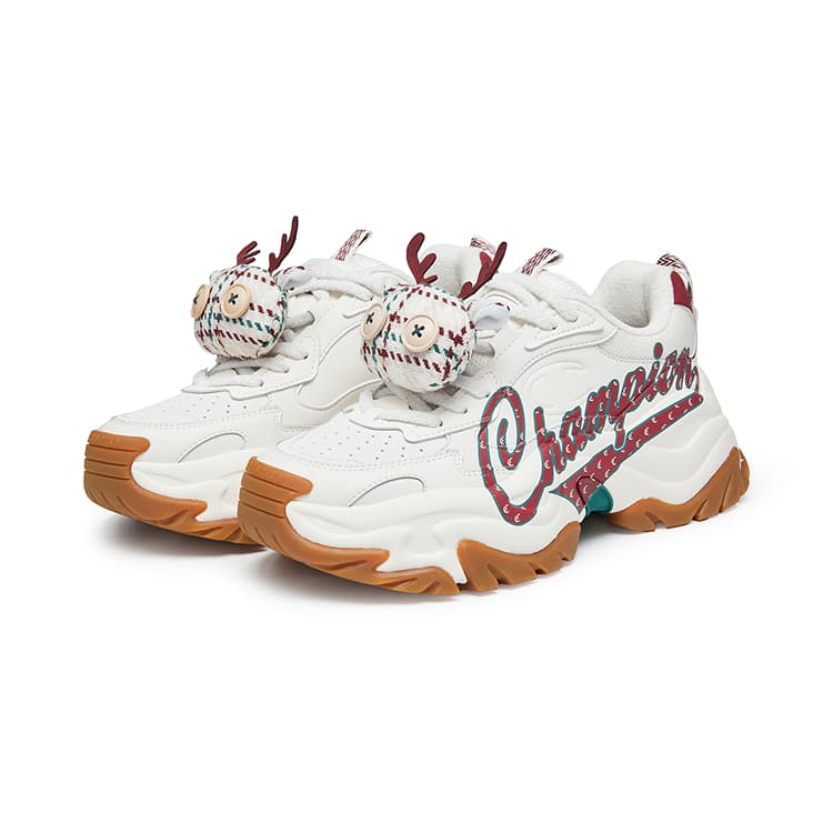 Кроссовки Champion Low Top Crepe Sneakers Женские Молочно-белый Team Красный - изображение 3