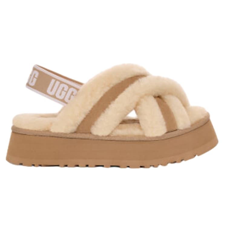 Шлёпанцы UGG Удобный Минималистский Модный Тренд С Флисовой Подкладкой Мюли Односнуровые Сандалии Женские Песочного Цвета - изображение 2