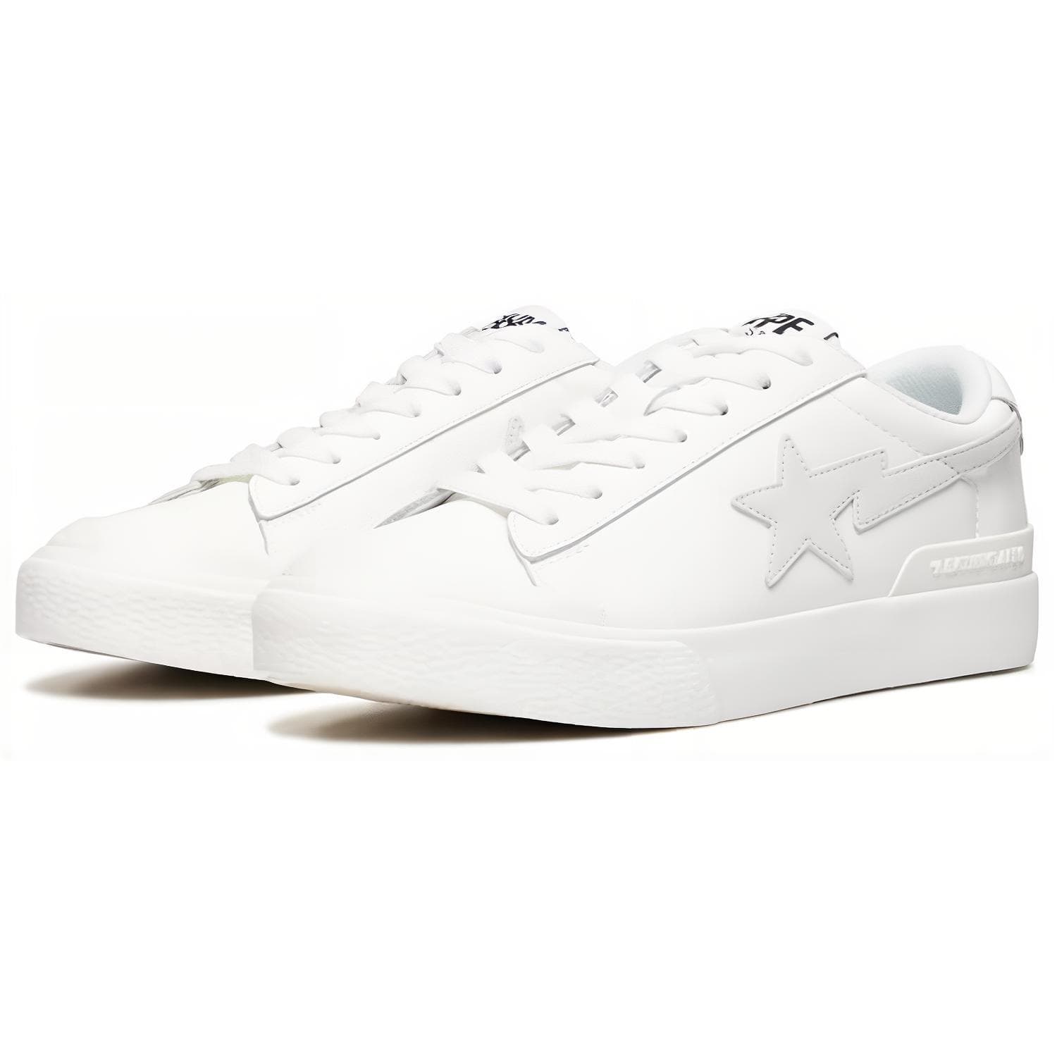 Кроссовки A BATHING APE x Stadium Goods MAD STA Лицевая коровья кожа Повседневная обувь для скейтборда Противоскользящая износостойкая Лоу-топы Мужской Белый - изображение 2