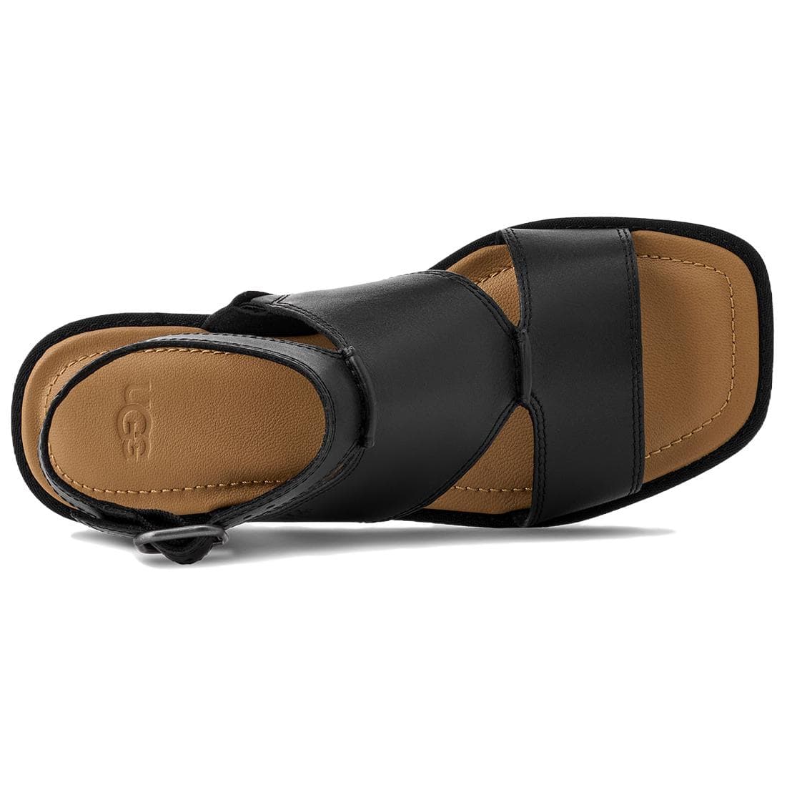 Шлёпанцы UGG Delray Кожа Одинарные Шнуровые Сандалии Женские Черные - изображение 4
