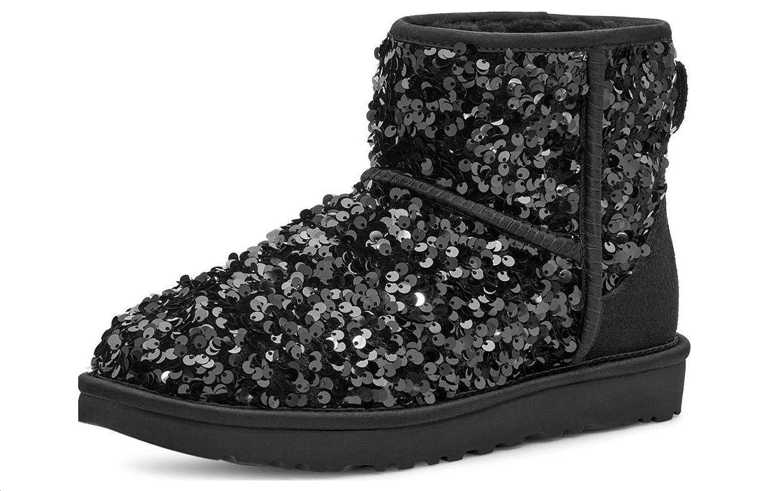 Ботинки зимние UGG Short Sequin Black - изображение 2