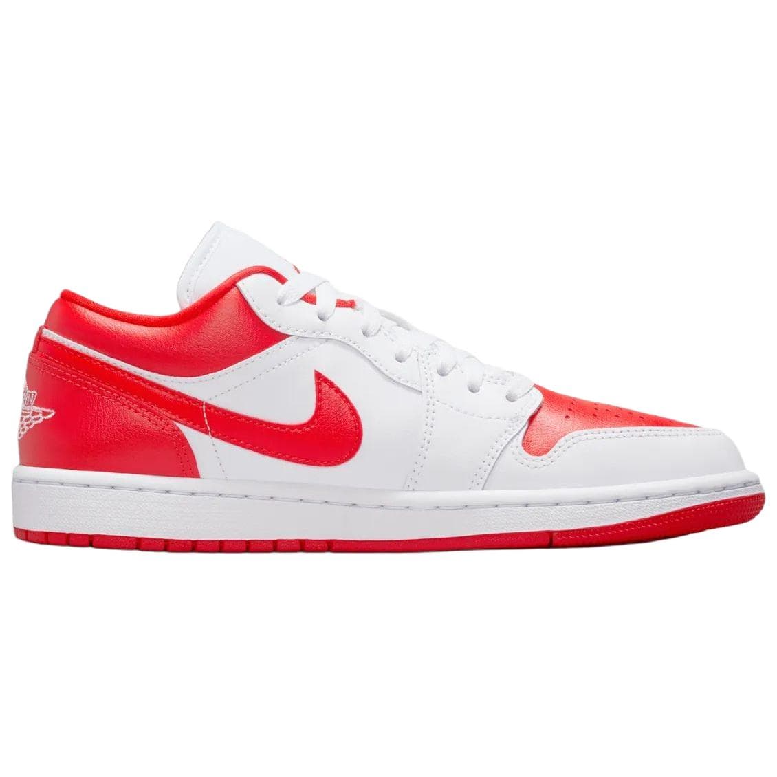 Ретро баскетбольные кроссовки Jordan Air Jordan 1 Дышащий Low Топ Ретро-баскетбольные кроссовки Женские Красно-белый - изображение 2