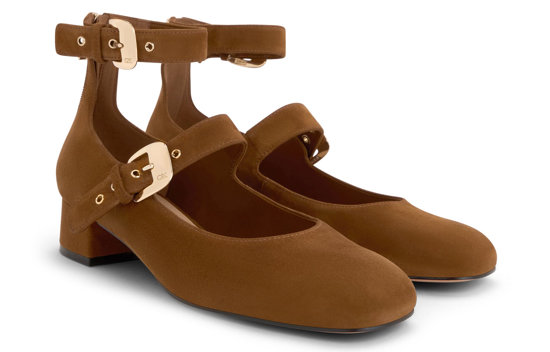 CHARLES&KEITH Обувь Мэри Джейн на грубом каблуке 3,6 см из овчины с искусственной кожей и пряжкой - изображение 2