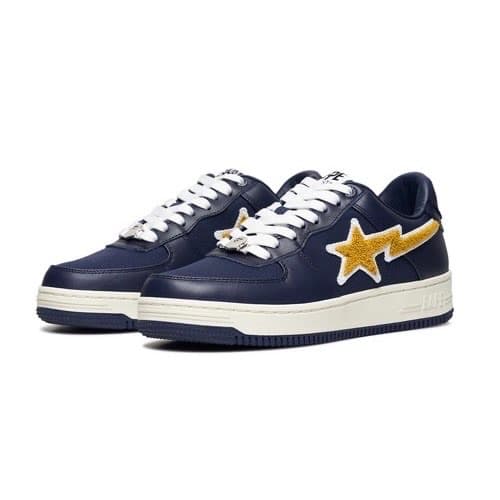 Кроссовки A BATHING APE STA X Stadium Goods Коровья кожа Низкие кроссовки для скейтбординга Унисекс Белый Синий - изображение 2
