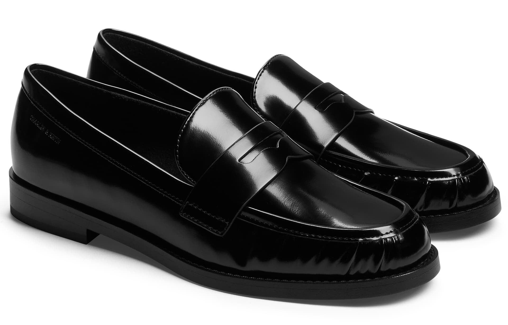 Лоферы CHARLES&KEITH Лоферы из искусственной кожи PU в деловом повседневном стиле с плоской подошвой 2,2 см, женские, Black Box/Бордовый - изображение 2