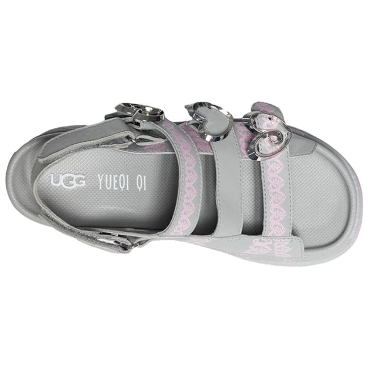 Сандалии YUEQI QI x UGG Сандалии из коровьей кожи в римском стиле женские серые - изображение 5