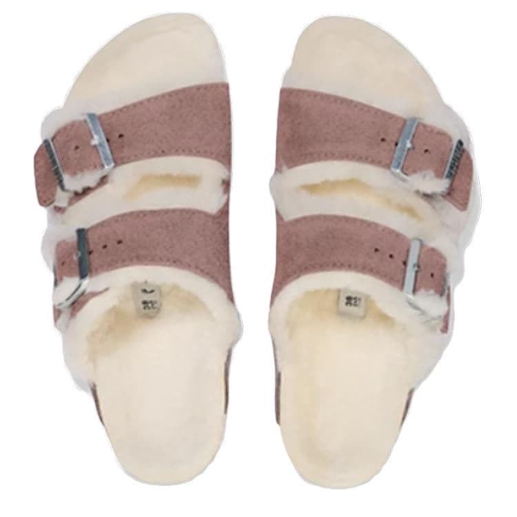 Сандалии Birkenstock Arizona Shearling ЭВА Устойчивые к истиранию Шлепанцы Женские Фиолетовые - изображение 4