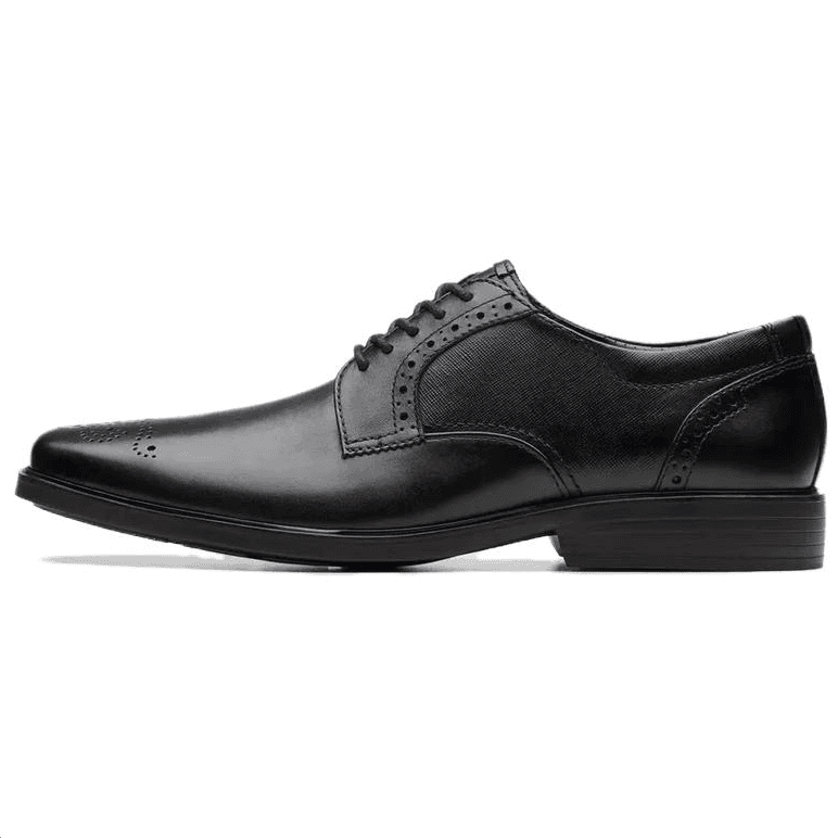 Clarks Clarkslite Галстук Кожа Туфли Мужской Черный - изображение 1