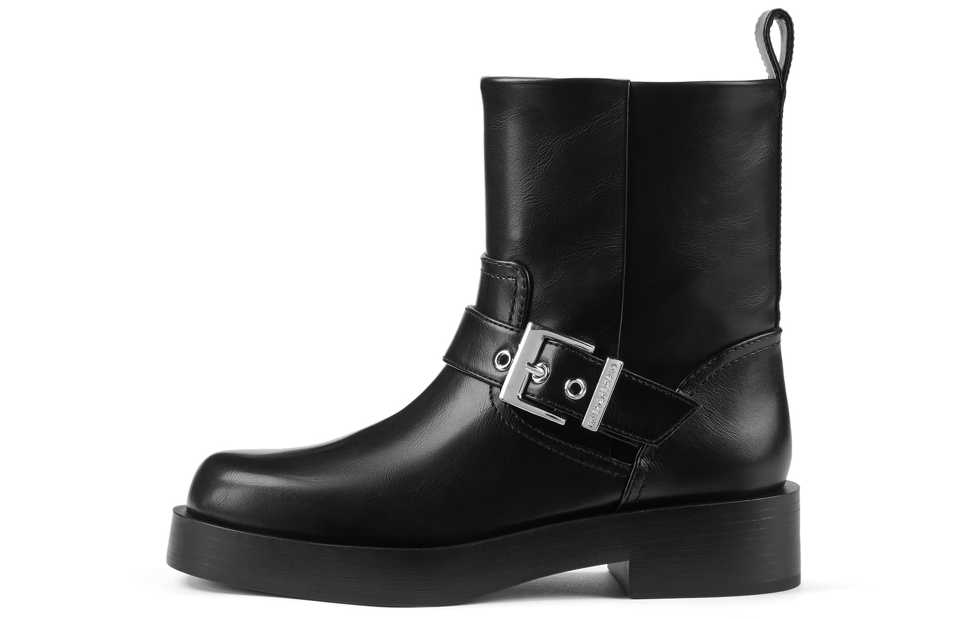 Сапоги CHARLES&KEITH PU ботильоны с металлической пряжкой и круглым носком, каблук 4 см, женские, многоцветные - изображение 2