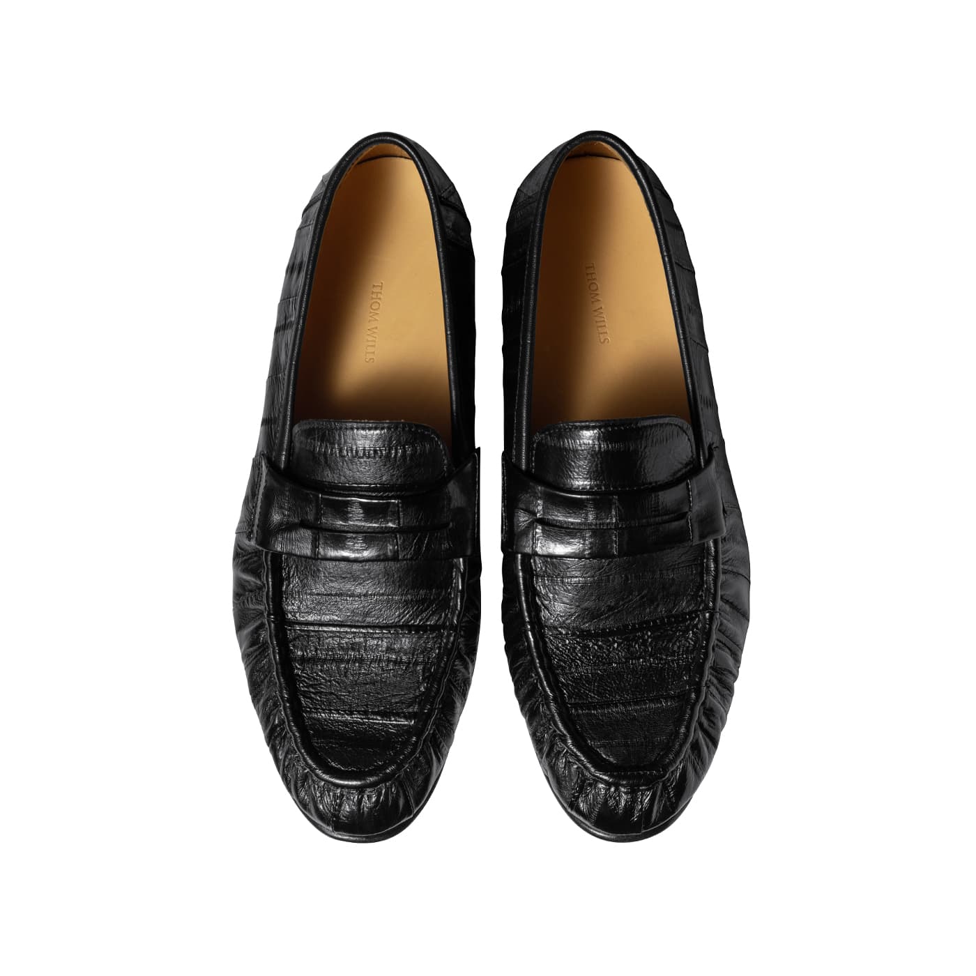 Лоферы THOM WILLS Британский Универсальный Slip On Slip On Стиль "Старые деньги" Кожа Лоферы Женские Черный - изображение 4
