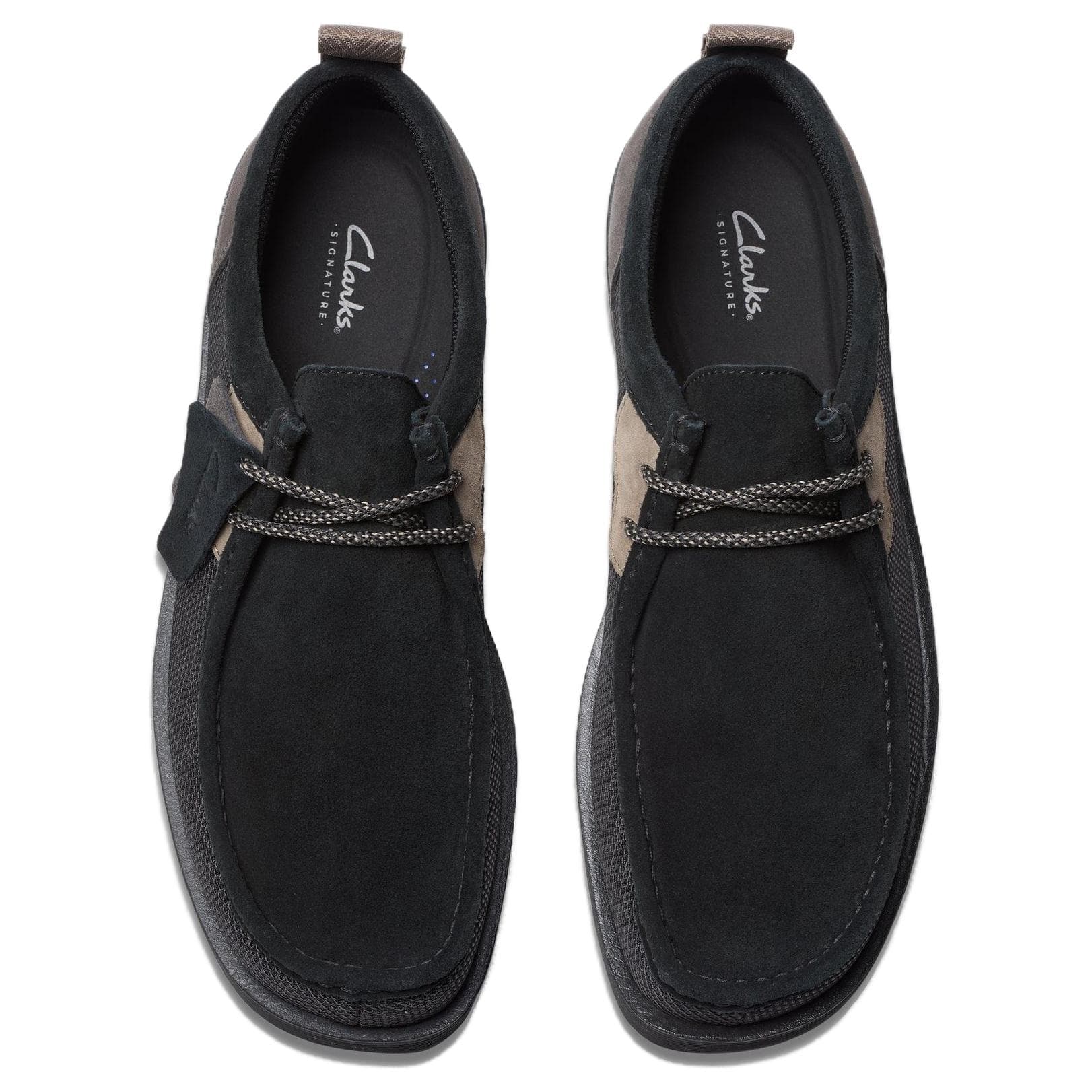 Ботинки Clarks Wallabee Artificial Suede Модный Тренд Повседневная Обувь Мужская Черная - изображение 4