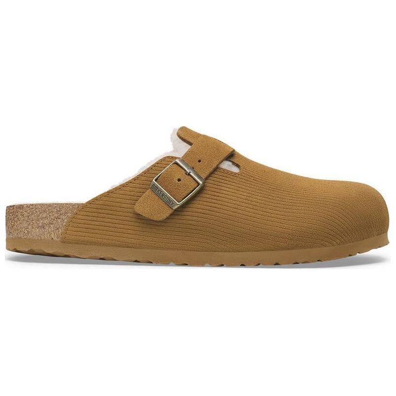 Сандалии Birkenstock Boston Teddy Shearling Унисекс Домашние тапочки с закрытым носом Коричневый Узкая версия - изображение 2