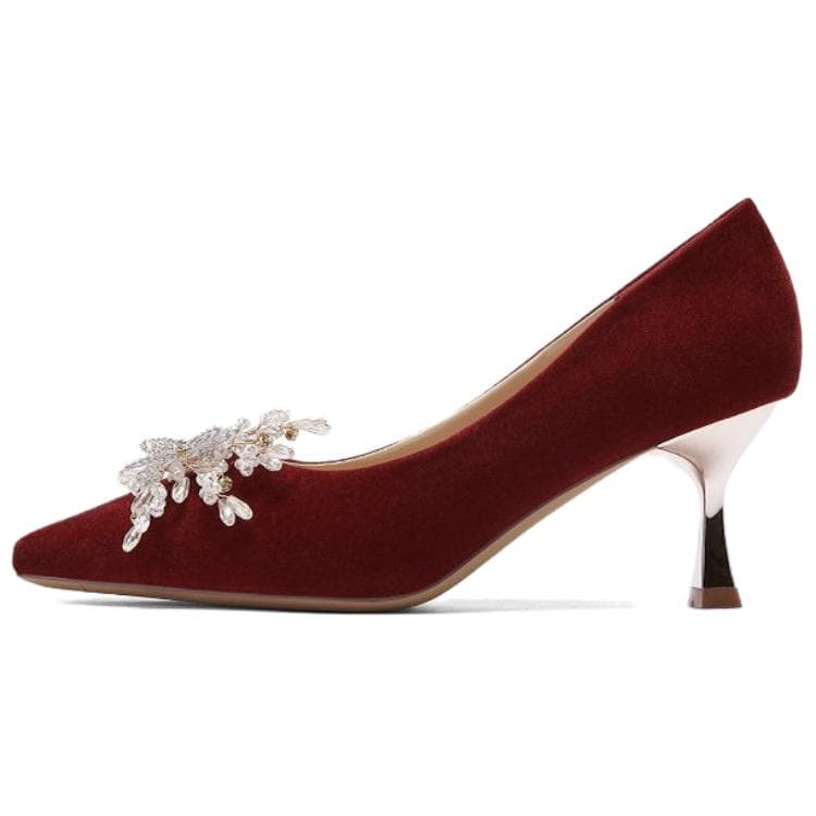 Туфли DAPHNE Wedding Shoes Collection Низкий каблук Высокий каблук 6 см Женский Красный - изображение 2