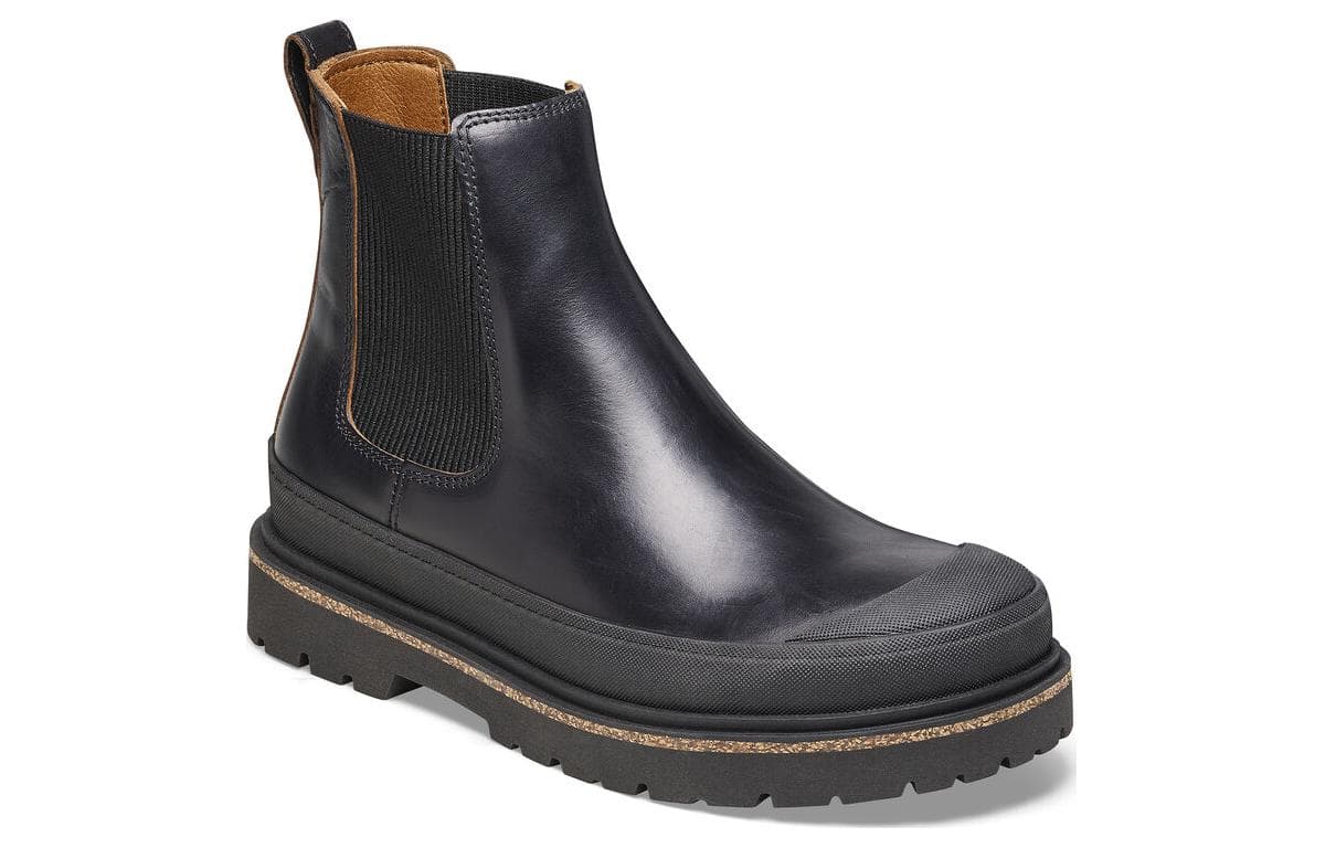 Ботинки челси Birkenstock Prescott Slip on Кожа Короткий Челси Женский Черный Узкий - изображение 2