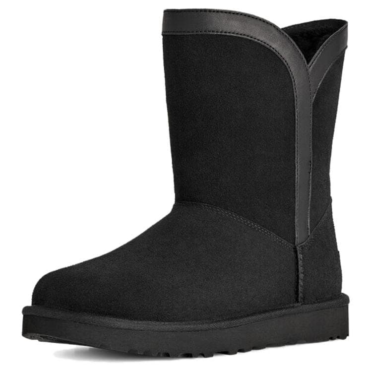 Ботинки зимние ugg Classic Novelty Спилок коровья Короткий MID Голень Сноубутсы Женские Черный - изображение 3