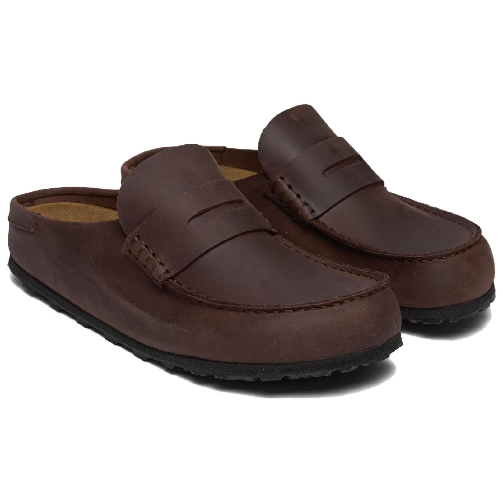 Сандалии Birkenstock Naples Резиновая подошва Отсутствие специальных функций Закрытые тапочки Унисекс Темно-кофейный - изображение 3