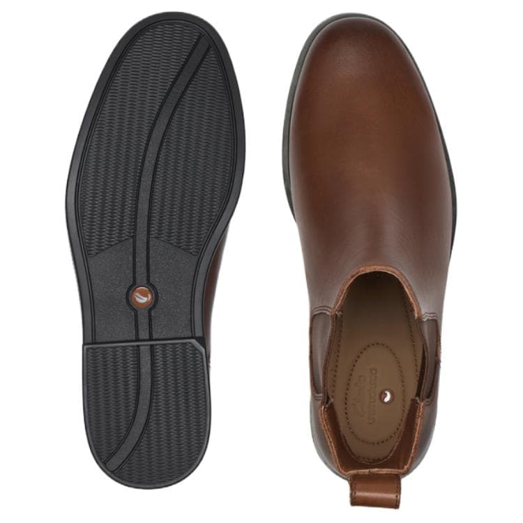 Ботинки челси Clarks Коровья кожа Короткий Челси Мужской Коричневый - изображение 4