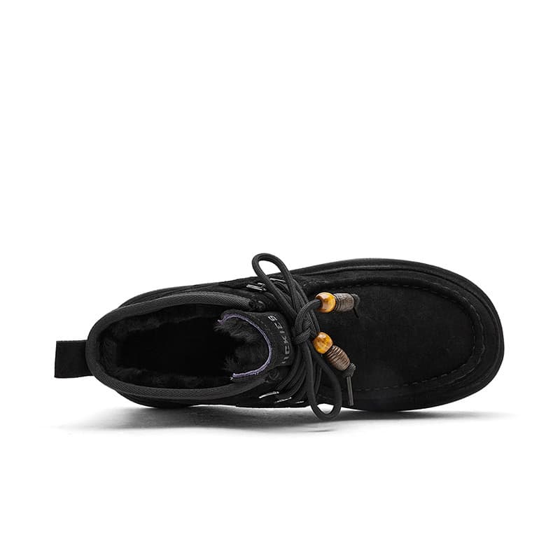 Ботинки зимние dickies Спилок коровья С флисовой подкладкой Минимализм Эксклюзивный Удобный Короткий Сноубутсы Мужской Черный - изображение 4