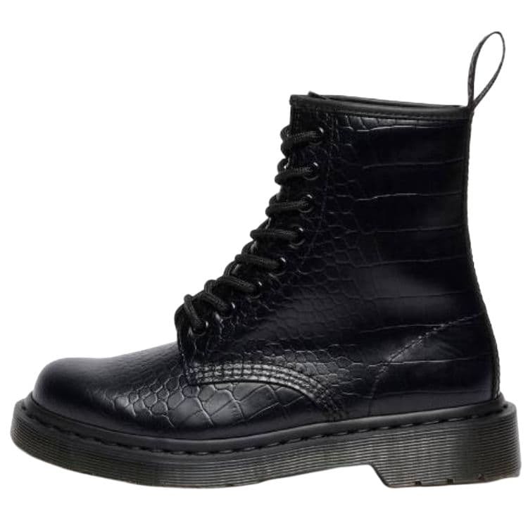 Ботинки Dr.Martens Croc EMBOSS Короткий Мартин Ботинок Женские Черные - изображение 1