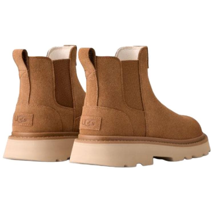 Ботинки челси UGG Hybrid Спилок Коровья Кожа Модный Тренд Короткий Челси Мужской Каштановый - изображение 4