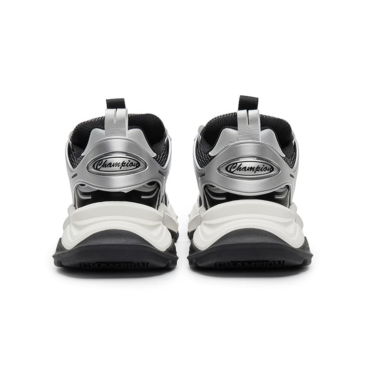 Кроссовки Champion Tooth Shark Shoes Пава Броня Низкие Кроссовки Мужские Серебристо-Белые Черные - изображение 3