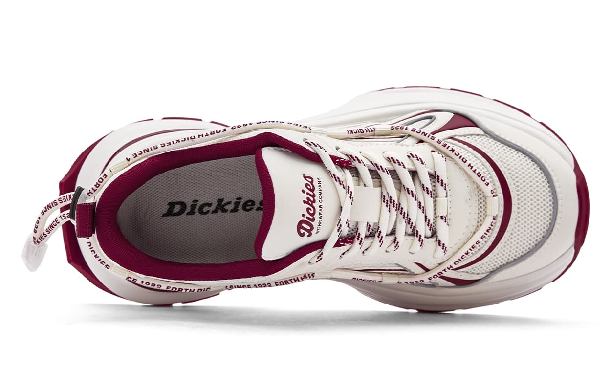 Кроссовки Dickies Низкие кеды с толстой подошвой женские бежево-красные - изображение 4